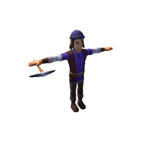 Male Peasant 05B-Pickaxe